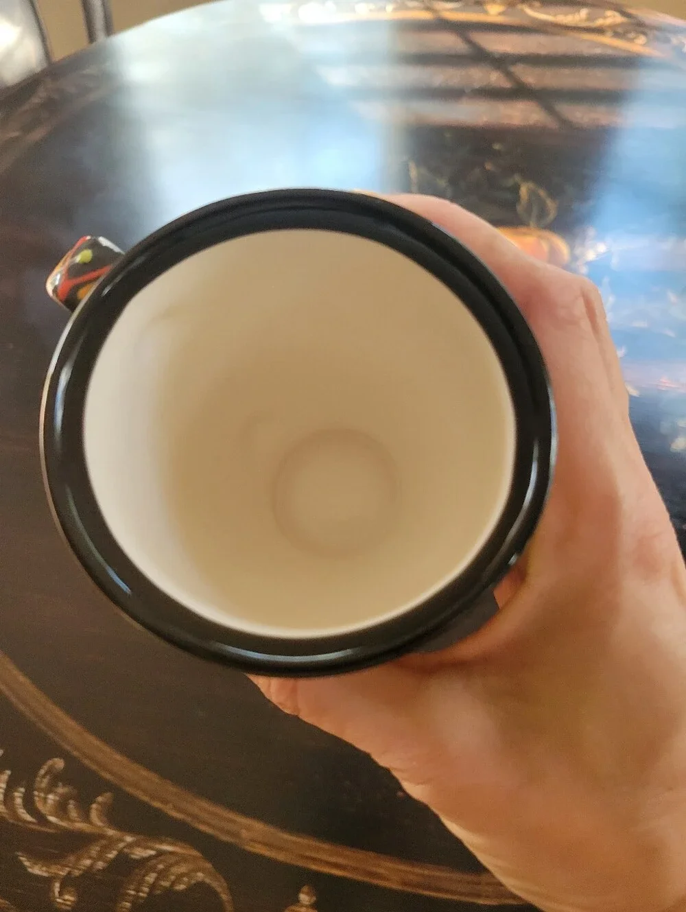 Hand-Painted Guineafowl Pedestal Mug in Lime & Black, Made In Capetown